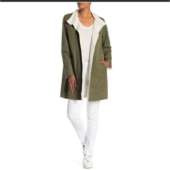 Eileen fisher reversible stand collar jacket sz s - Picture 3 of 16